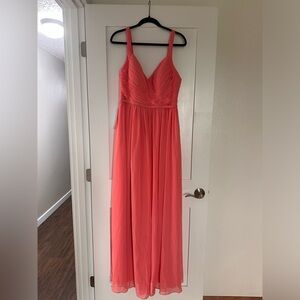 Azazie Chanel dress watermelon